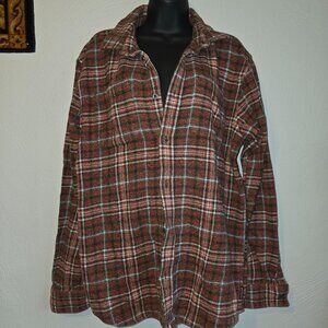 PrAna - Oversized Plaid Flannel Button Down Jacket - Size Large - Super Cozy